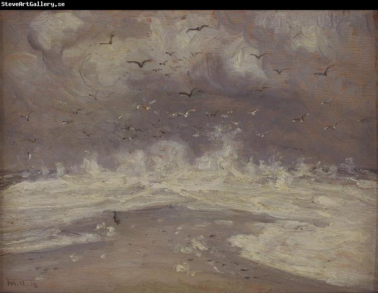 Michael Ancher Surf at the North Coast of Jutland